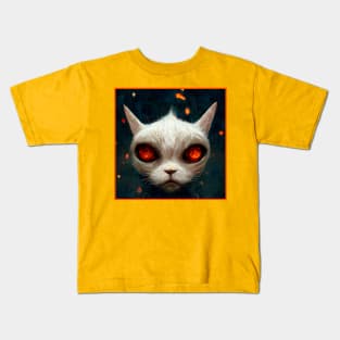 Scary evil cat Kids T-Shirt